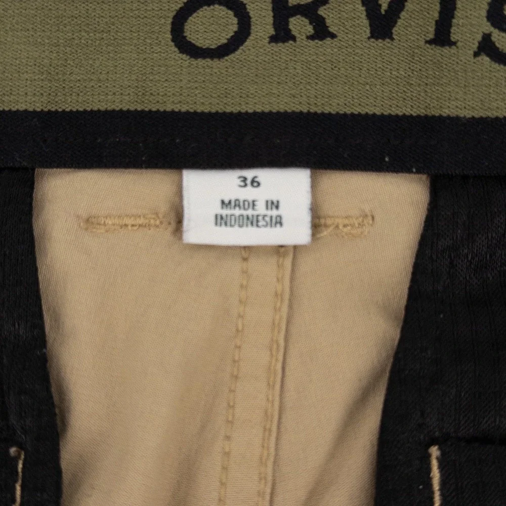 Orvis Mens 36 Lightweight Tech Cargo Shorts Tan Stretch Hiking Gorpcore Outdoors